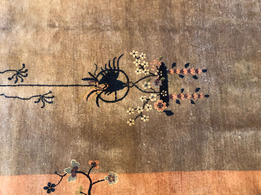 A Gorgeous Antique 7' x 8'-6" Art Deco Chinese Rug Circa 1920