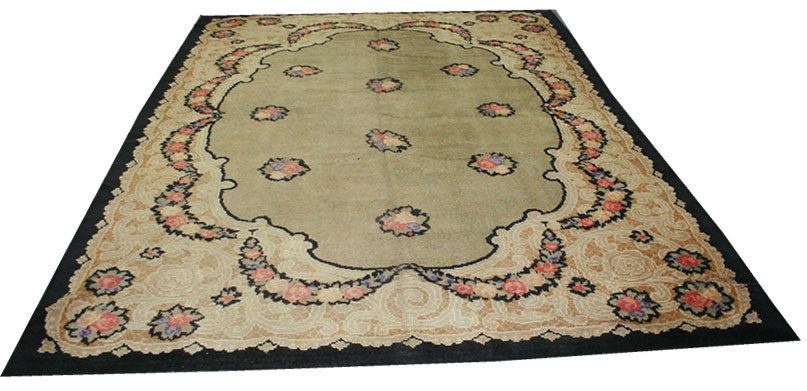 An Antique Decorative Spanish Savannerie Area Rug