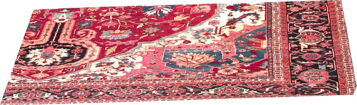 An Estate  Found Antique Mansion Size 15' x 26' Genuine  Persian Serapi Rug