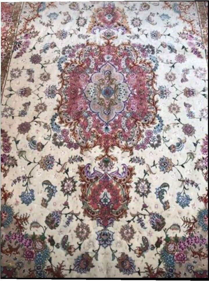 Silk & Wool 500KPSI Persian Tabriz Rug