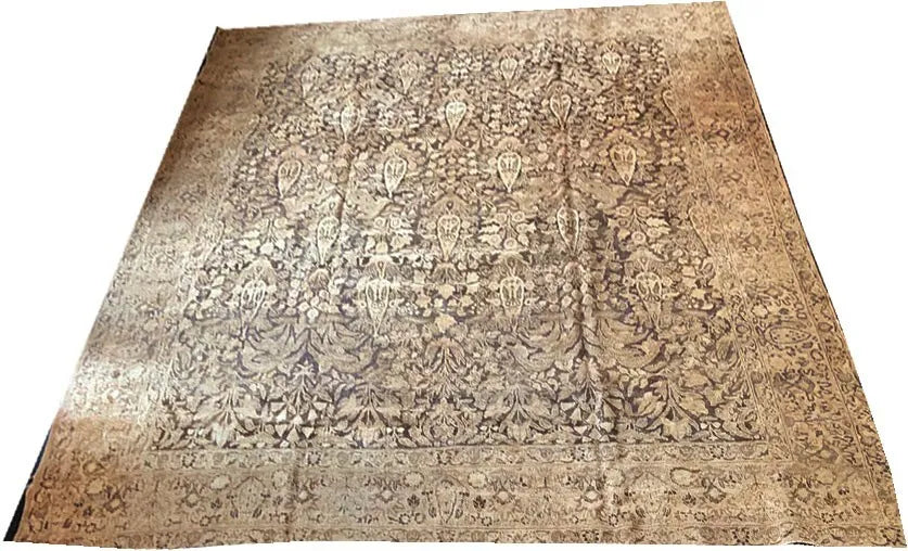 An Antique Worn Out Tabriz  Haji Jalili Style Rug Circa 1900