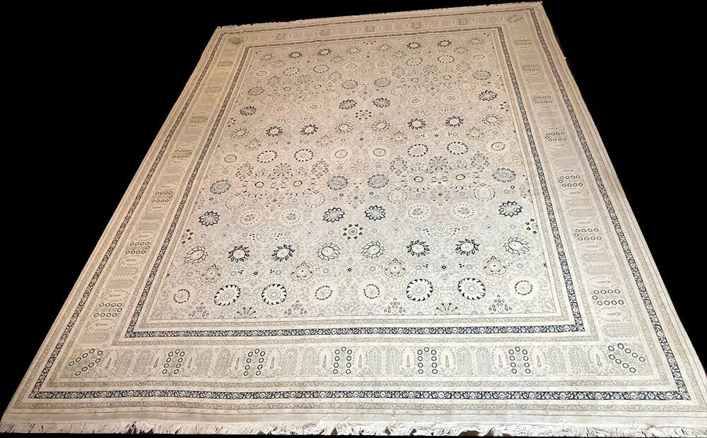 A Vintage 12' x 16' Palace Size Persian Tabriz Rug